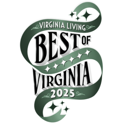 Virginia living top dentists 2025 graphic logo
